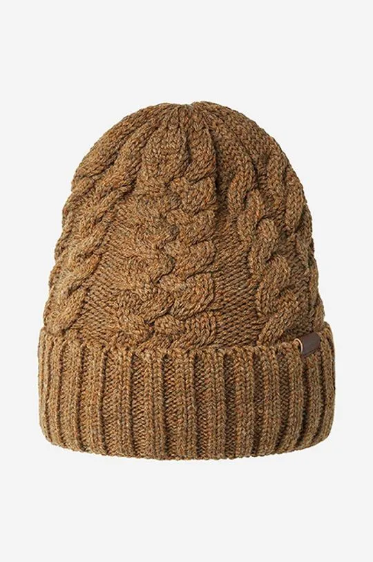 Kangol beanie Cable Beanie HEATHER brown color