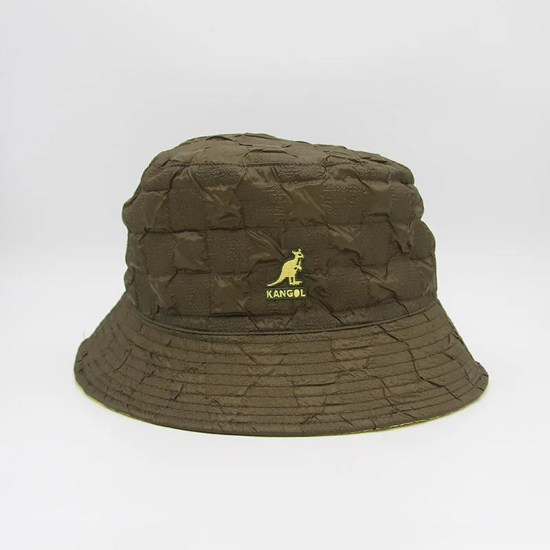 Kangol Pucker Check Bucket Olive