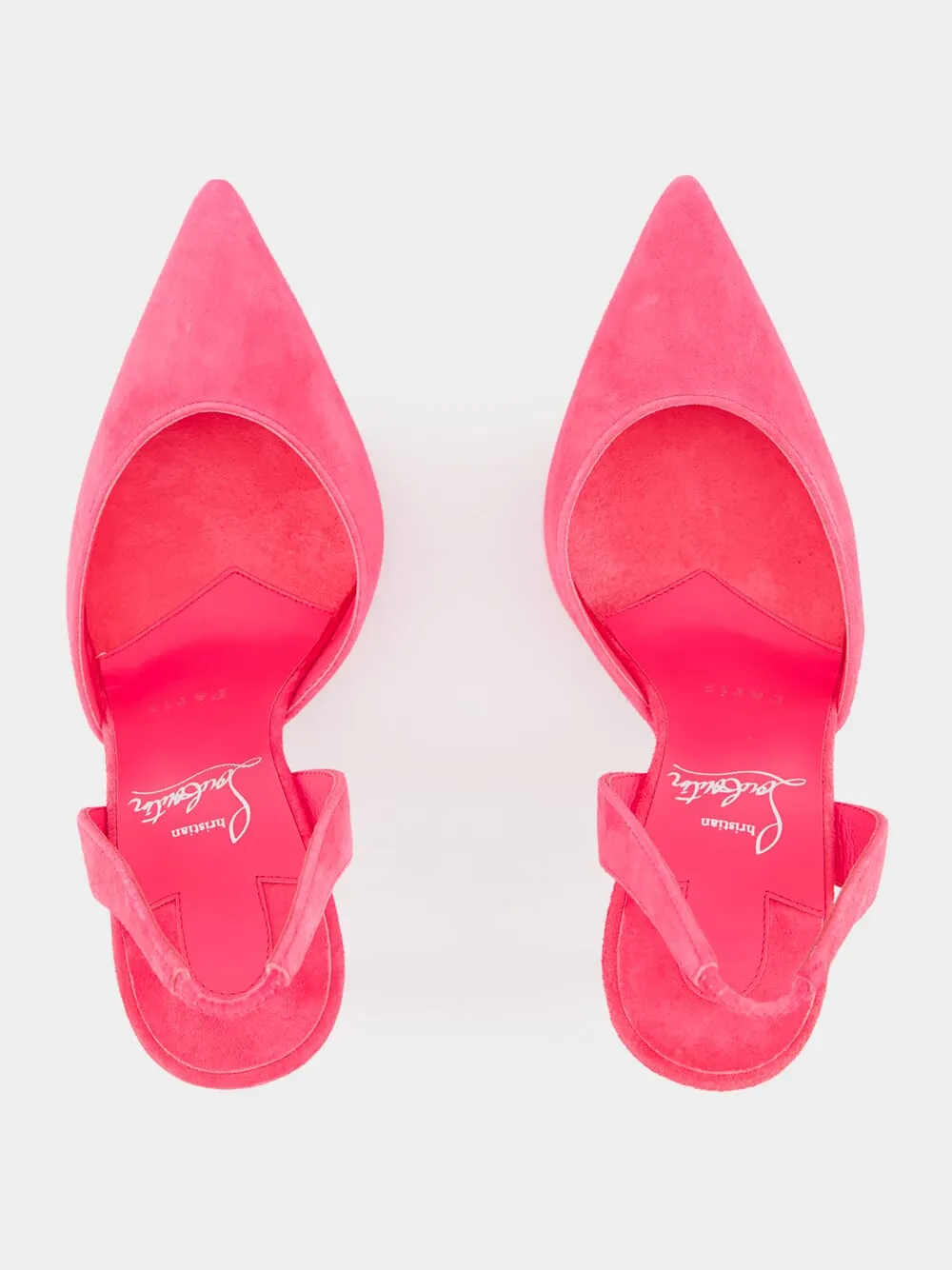 Kate Sling Pink Suede 100mm Pumps