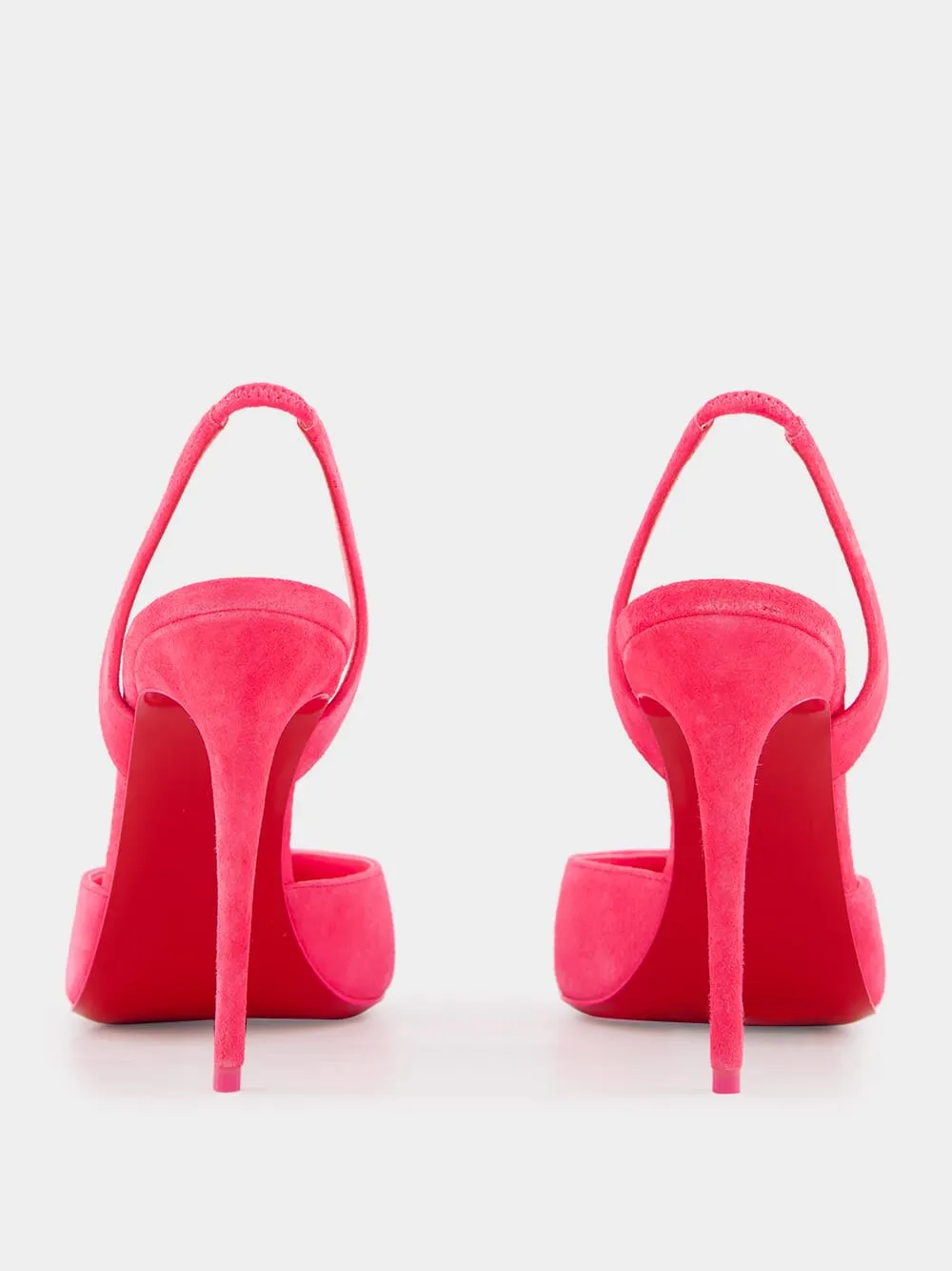 Kate Sling Pink Suede 100mm Pumps