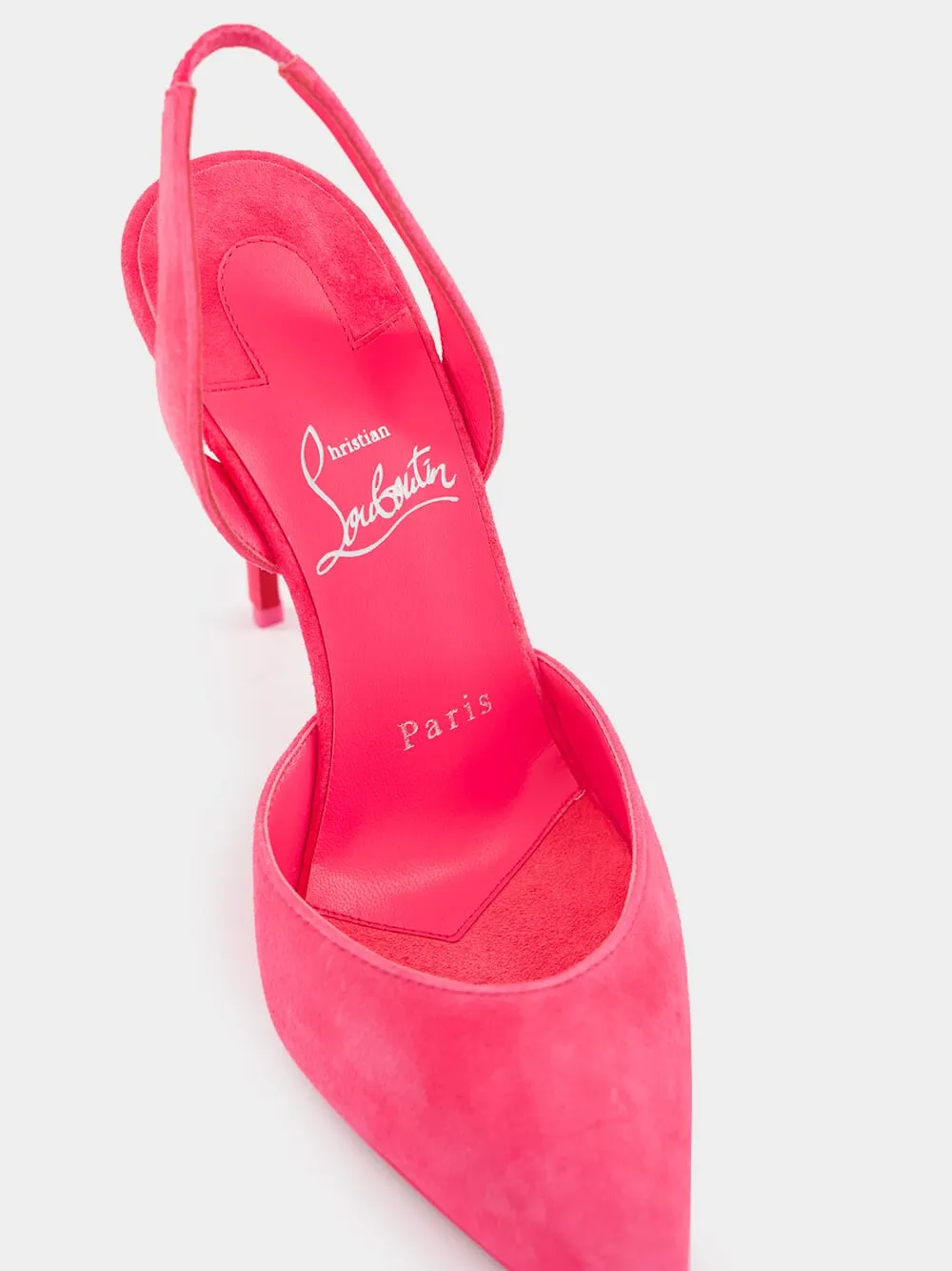 Kate Sling Pink Suede 100mm Pumps