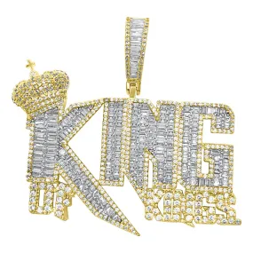 King of Kings Baguette CZ Hip Hop Iced Out Pendant