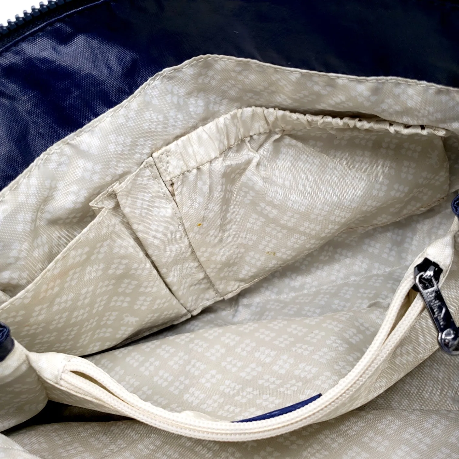 Kipling Navy Textured Shoulder Bag