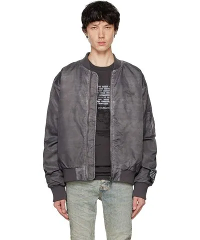 Ksubi Gray Royalty Bomber Jacket