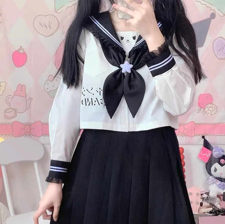 Kuromi fan art seifuku top