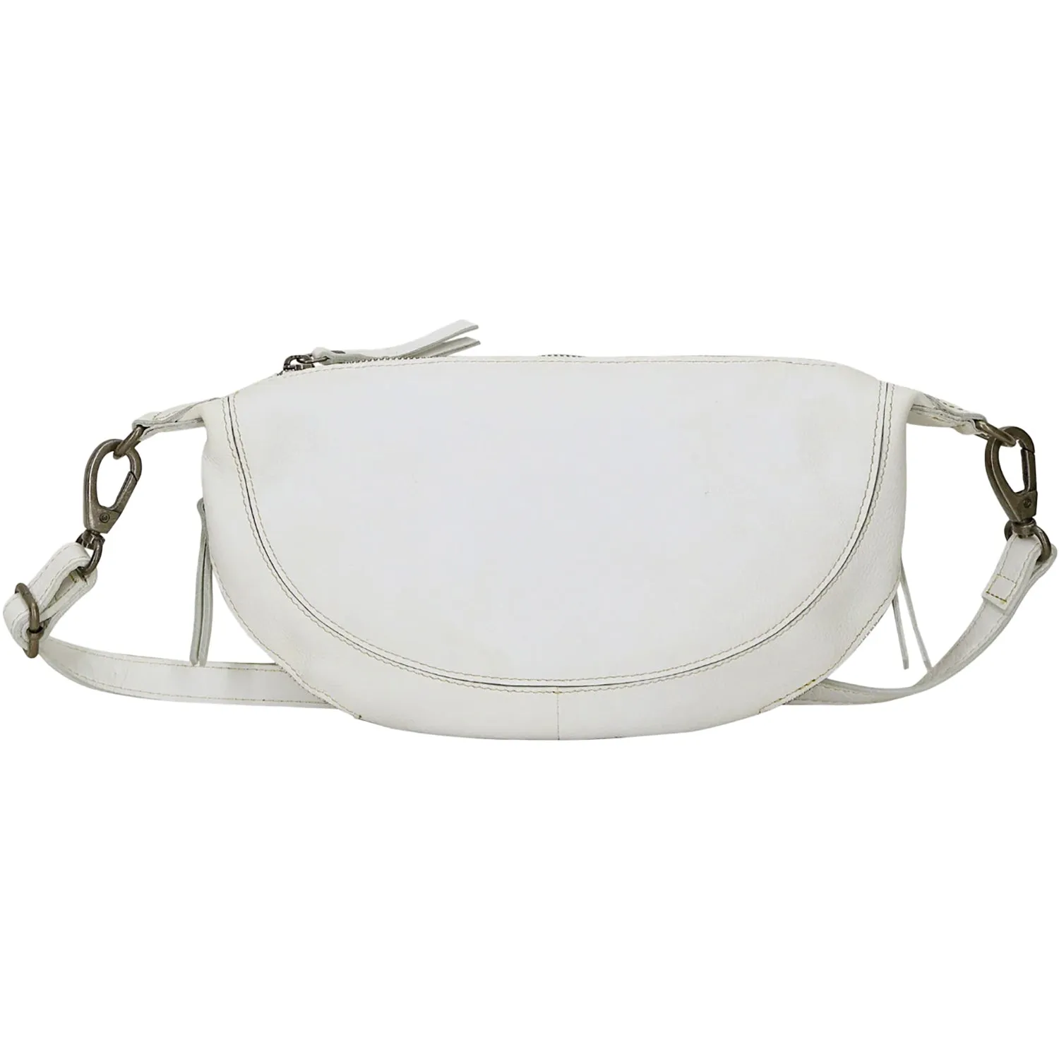 Latico Crosby Sling/Crossbody White Leather