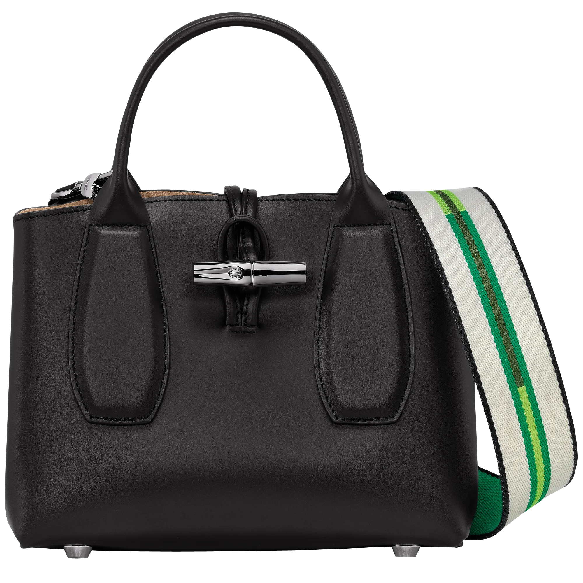 Le Roseau S Handbag Black - Leather