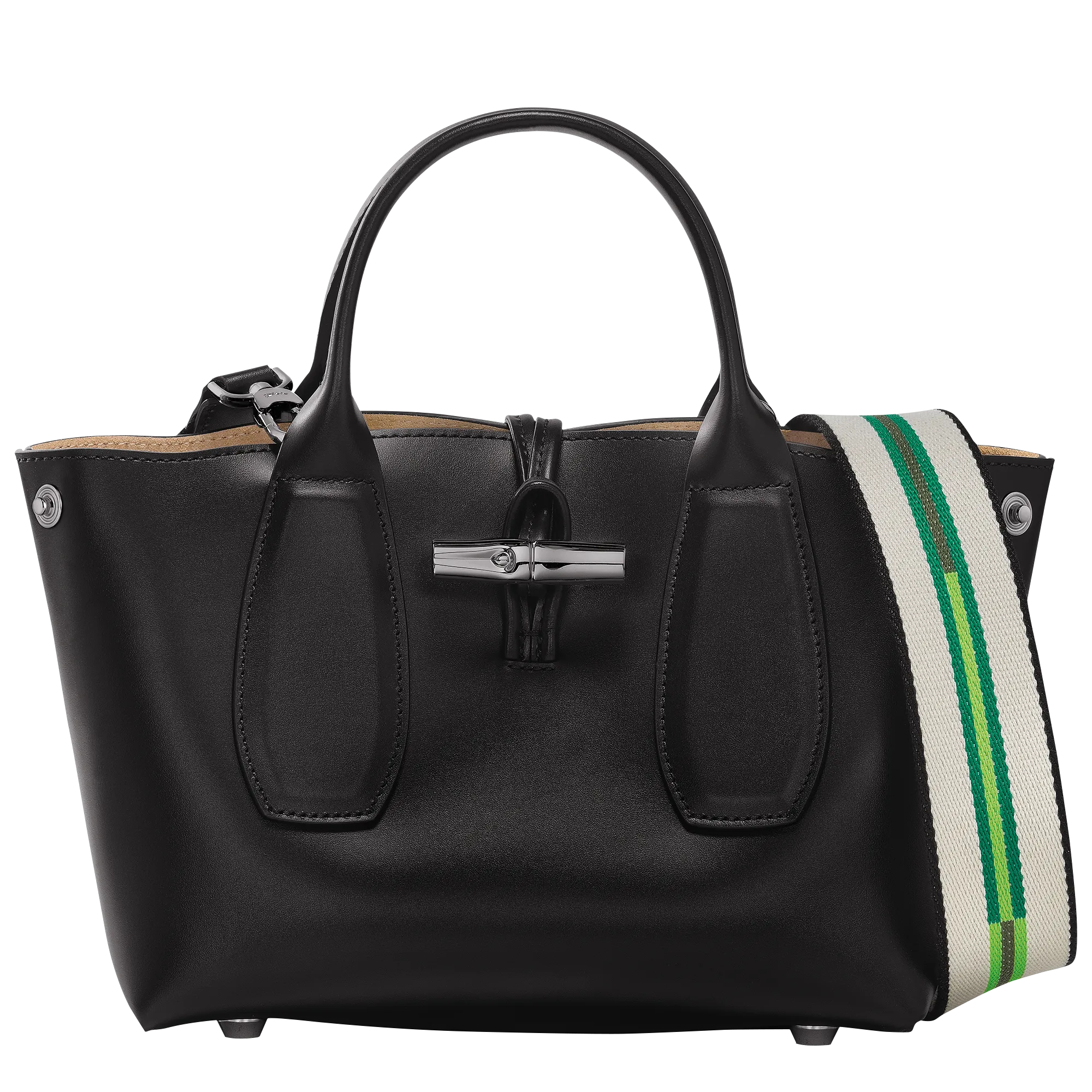 Le Roseau S Handbag Black - Leather