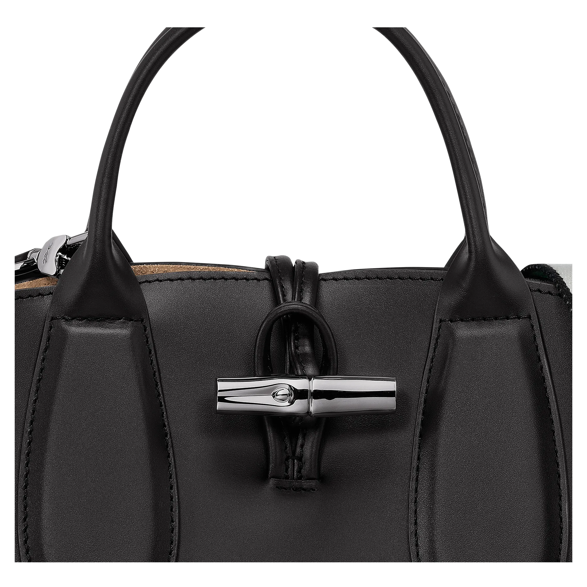 Le Roseau S Handbag Black - Leather