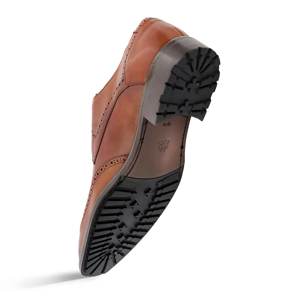 Leather Wing Tip Rubber Combination Derby