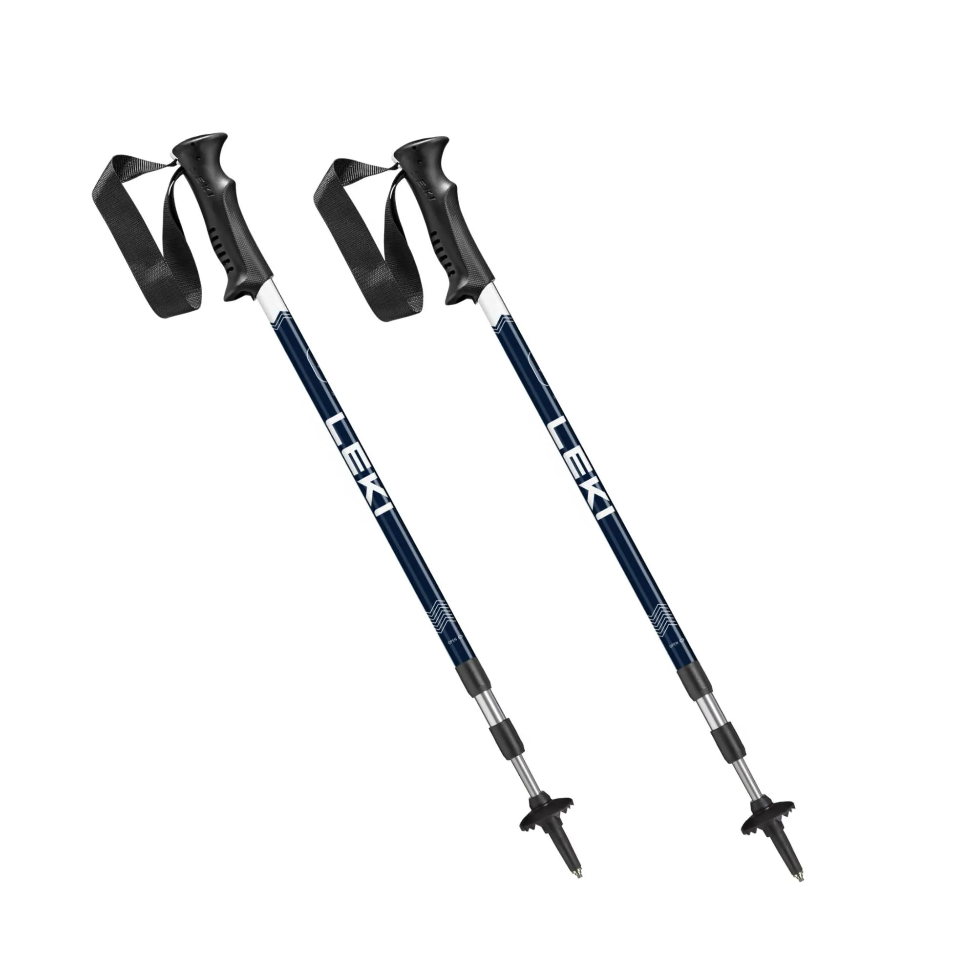 Leki Voyager Trekking Poles Ergonomic Grips with Carbide Tips