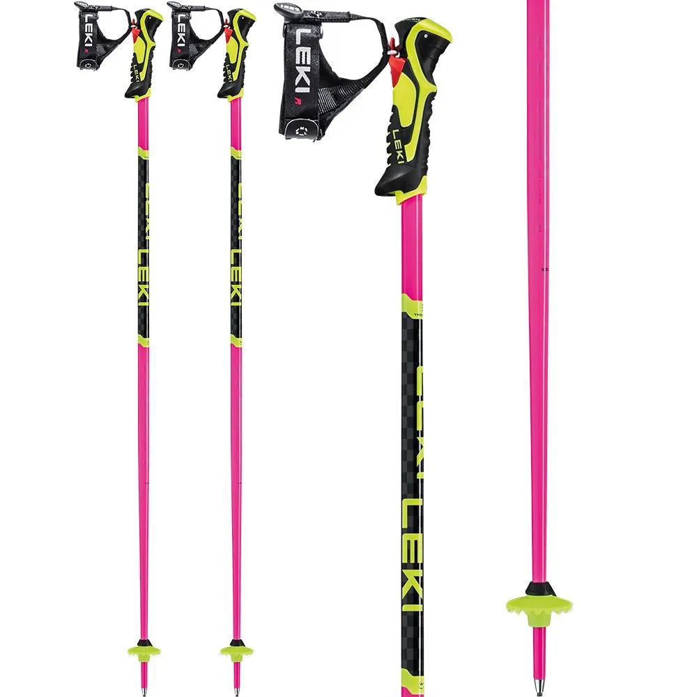 LEKI - WCR Lite SL 3D Alpine Ski Poles Kids neonpink