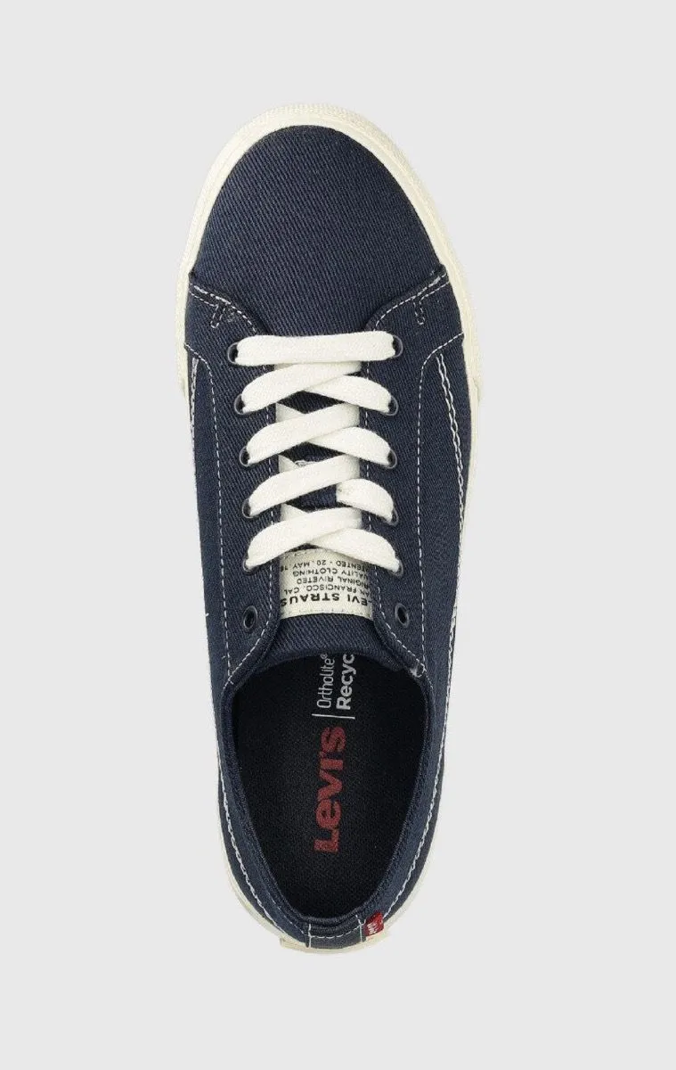 Levi's® Decon Lace Canvas Trainers Navy Blue