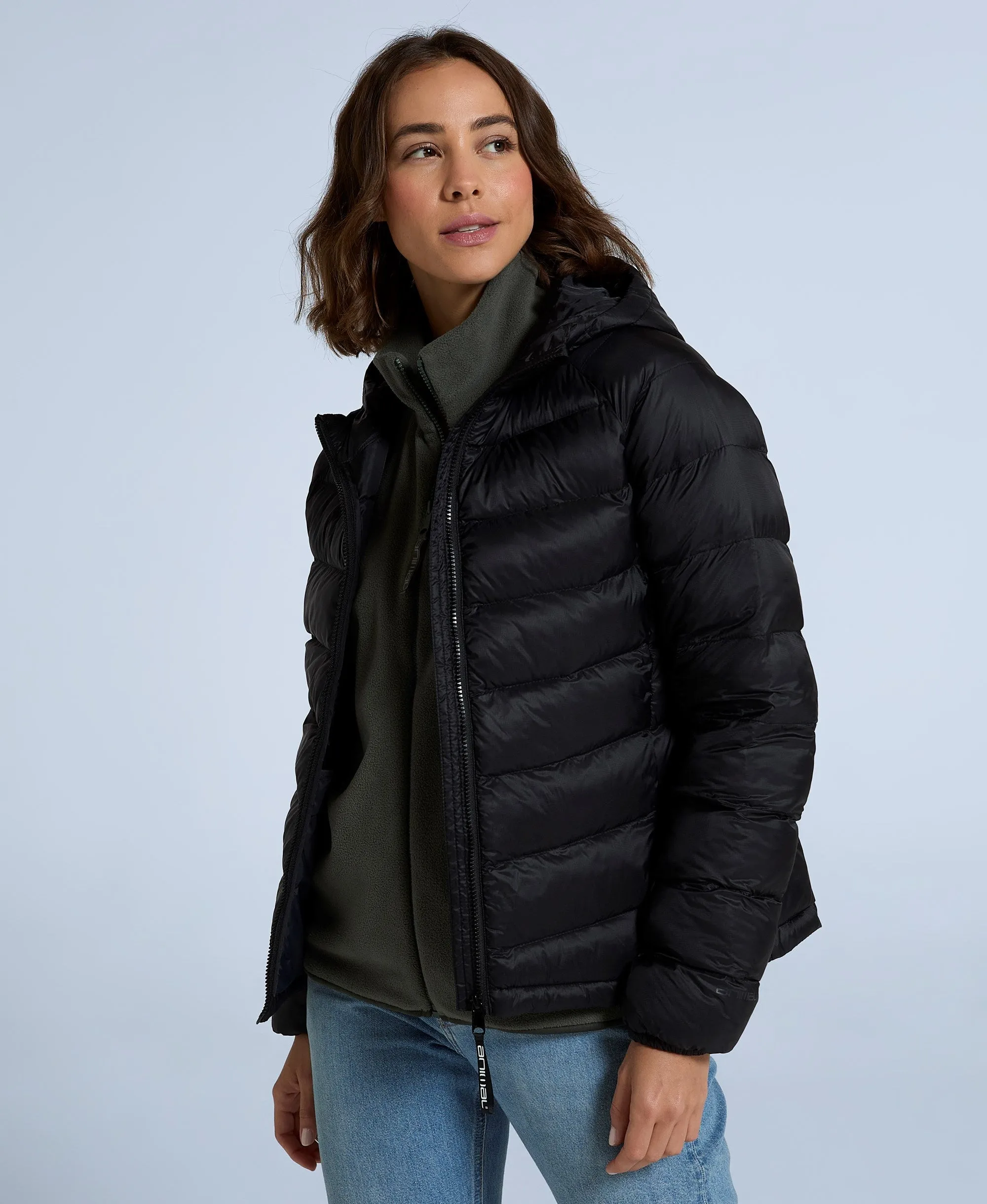 Light Cloud Cosi Womens Padded Jacket - Jet Black