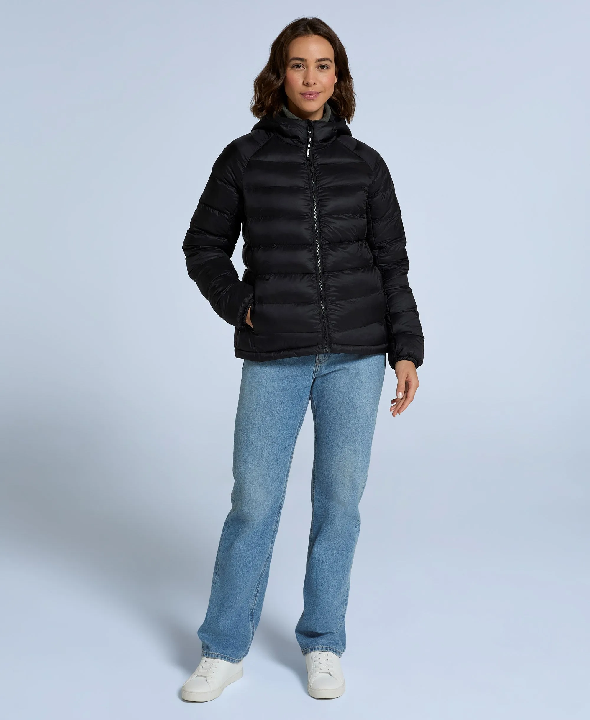 Light Cloud Cosi Womens Padded Jacket - Jet Black