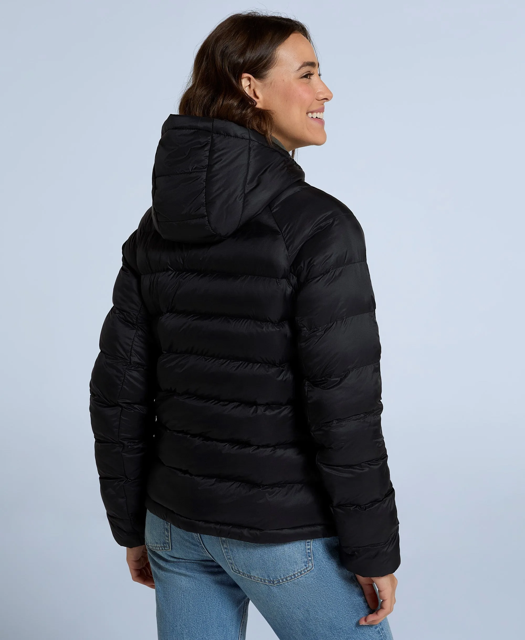 Light Cloud Cosi Womens Padded Jacket - Jet Black