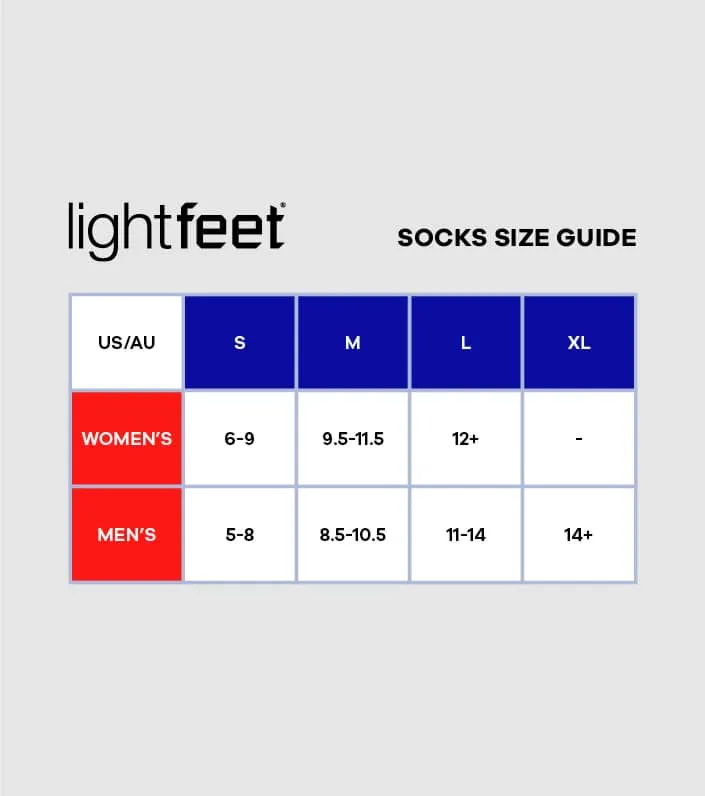 lightfeet predator mini crew socks - 1 pair