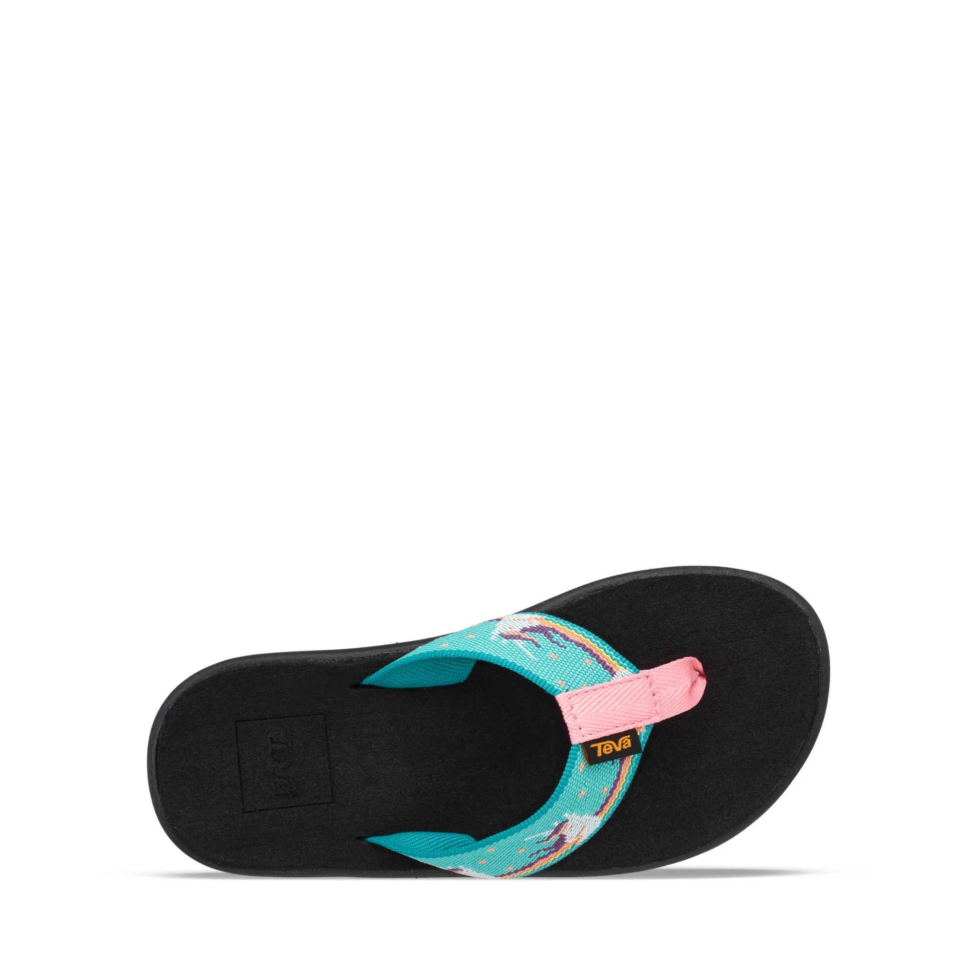 Little Kid's Teva Voya Flip Color: Unicorn Waterfall