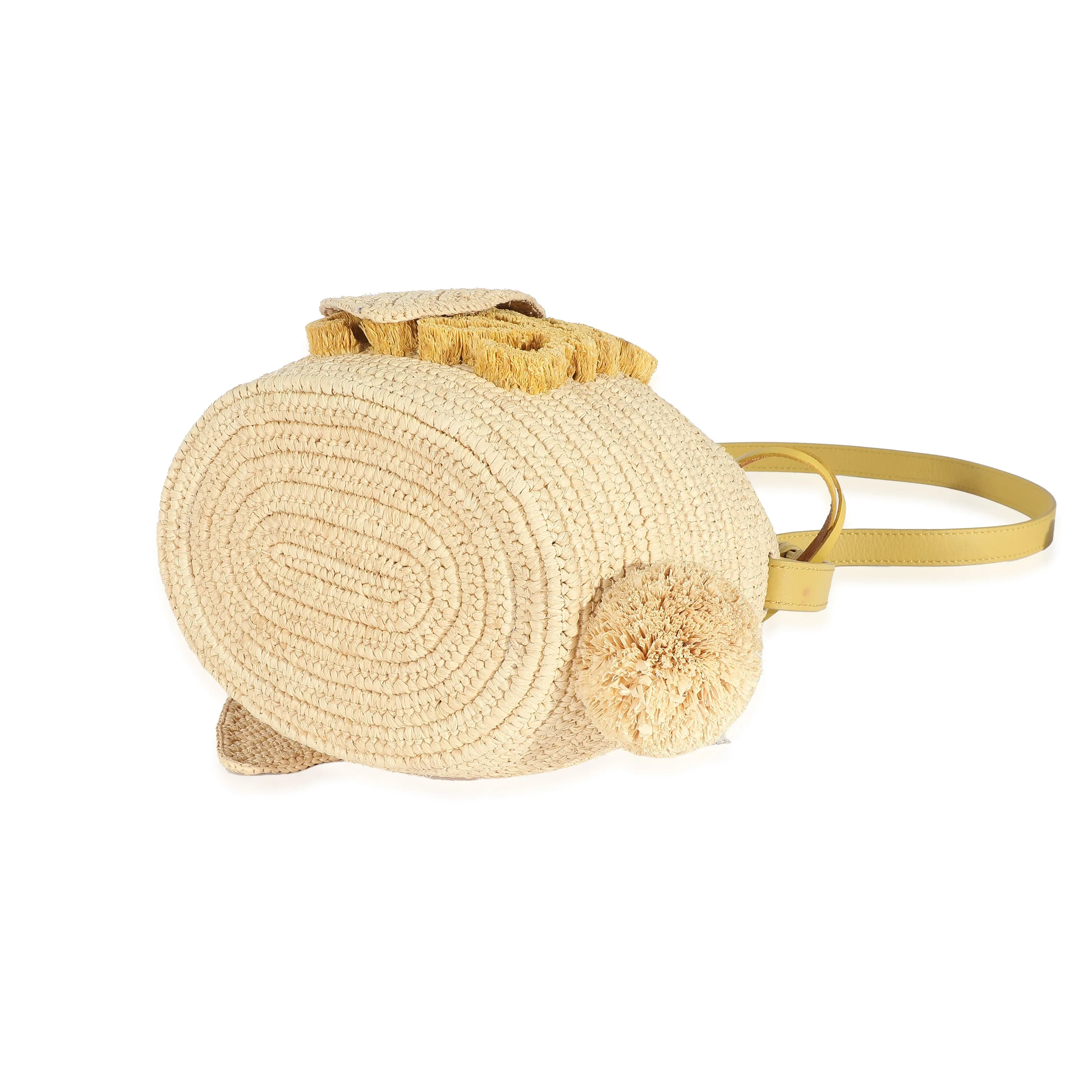 Loewe Beige Raffia Bunny Bucket Bag