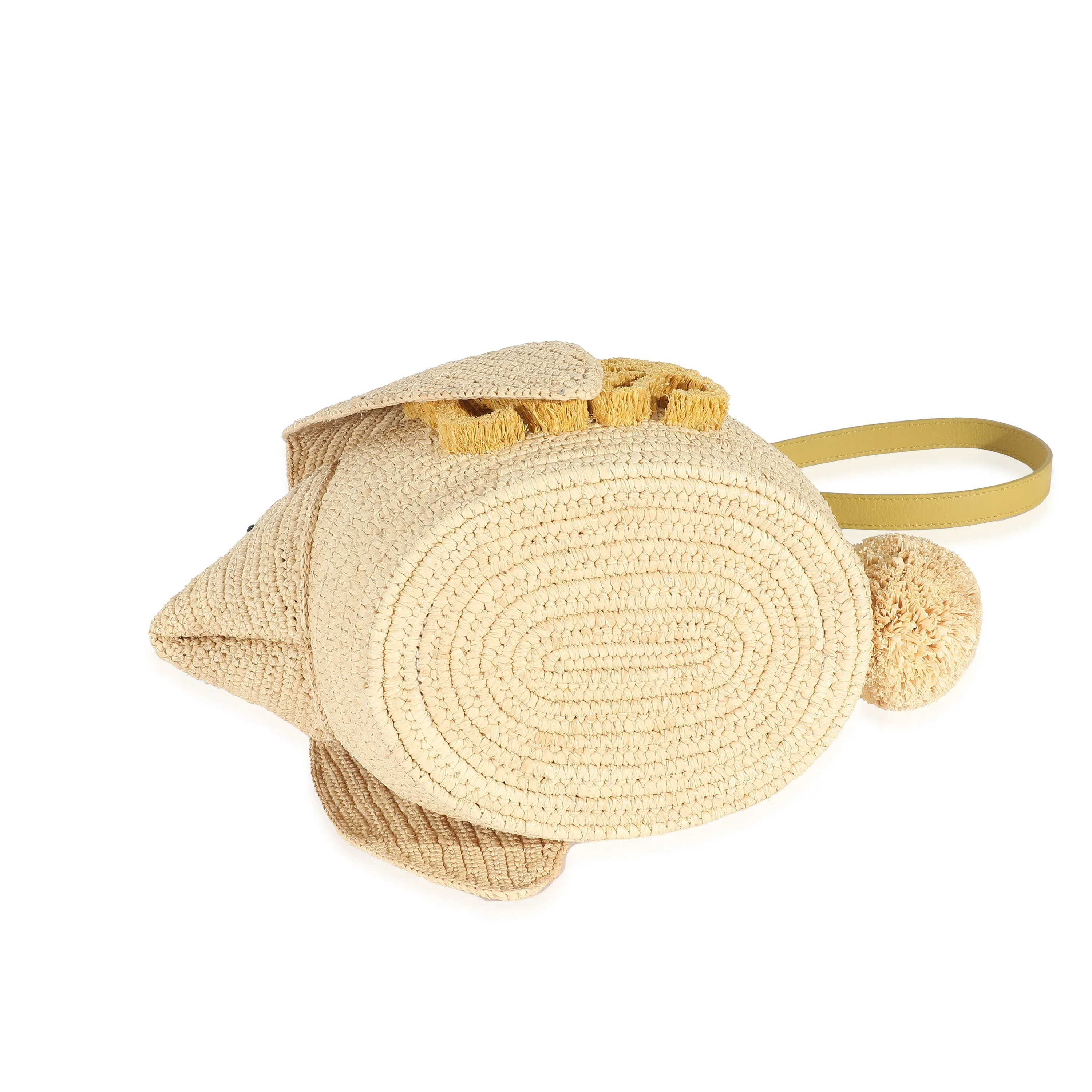 Loewe Beige Raffia Bunny Bucket Bag