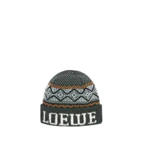 Loewe Women's Beanie  Green/Multicolor