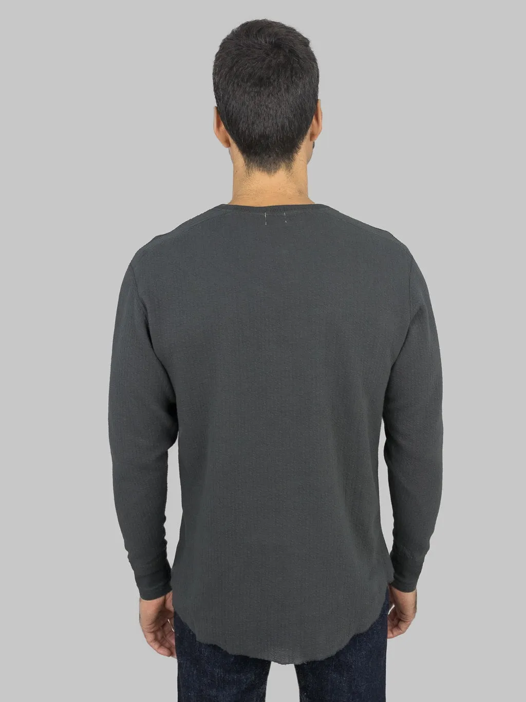 Loop & Weft Double Face Jacquard Crewneck Thermal Antique Black