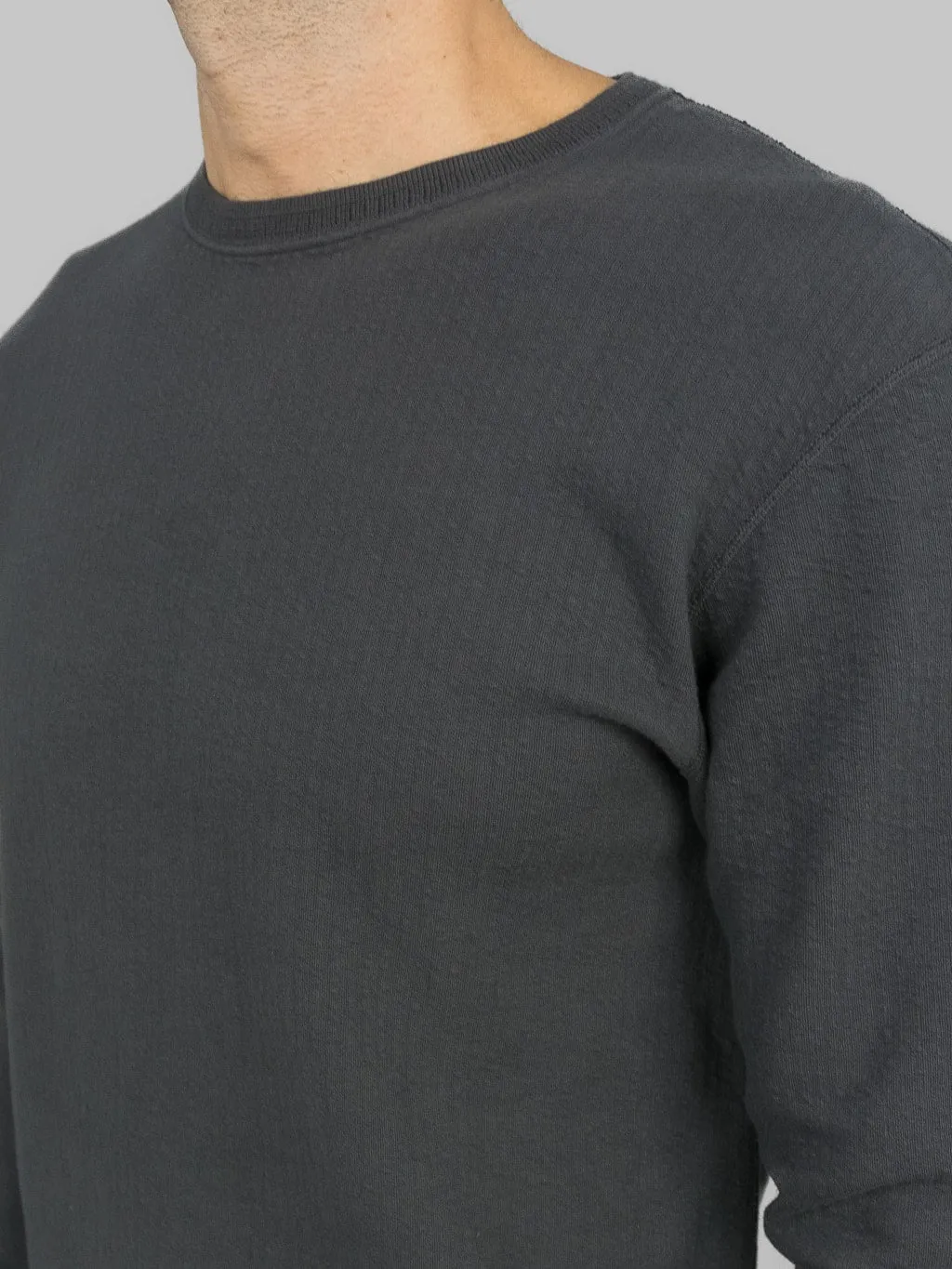 Loop & Weft Double Face Jacquard Crewneck Thermal Antique Black