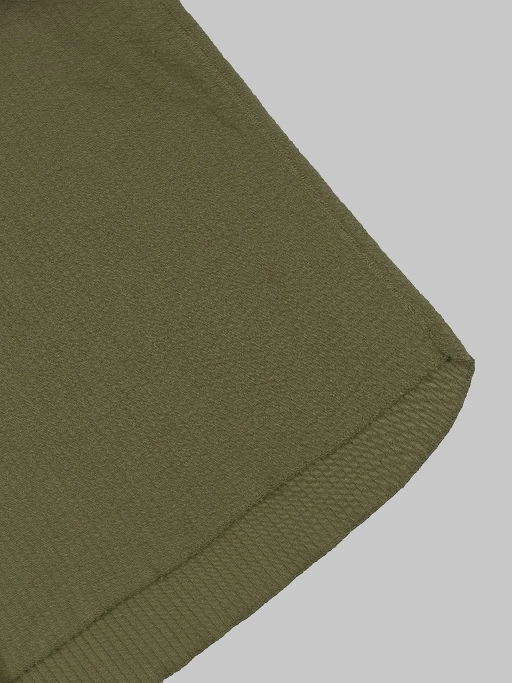 Loop & Weft Double Face Jacquard Crewneck Thermal Army Olive