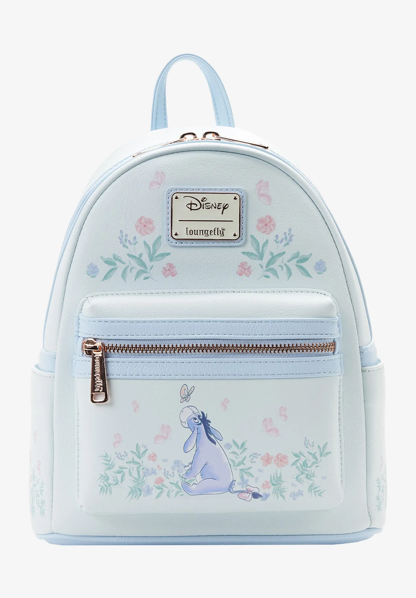 Loungefly X Disney Eeyore Mini Backpack Handbag Floral Light Blue