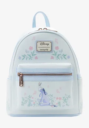 Loungefly X Disney Eeyore Mini Backpack Handbag Floral Light Blue