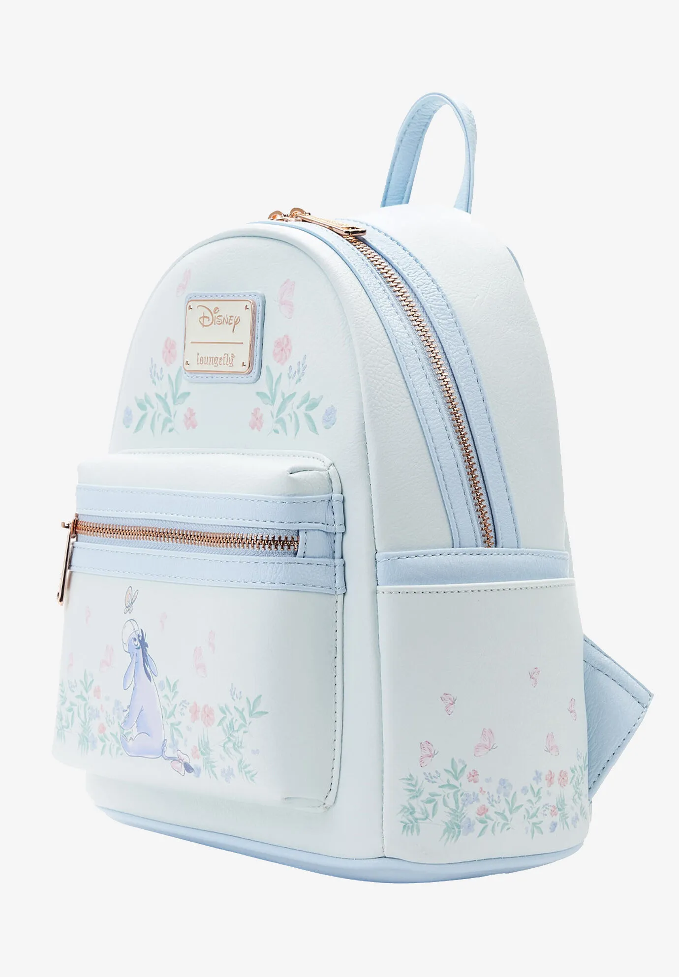 Loungefly X Disney Eeyore Mini Backpack Handbag Floral Light Blue