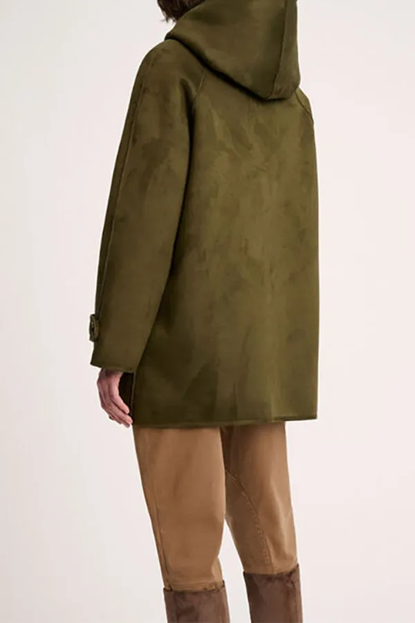 Luisa Spagnoli SPESSORE GREEN HOODED REVERSIBLE JACKET