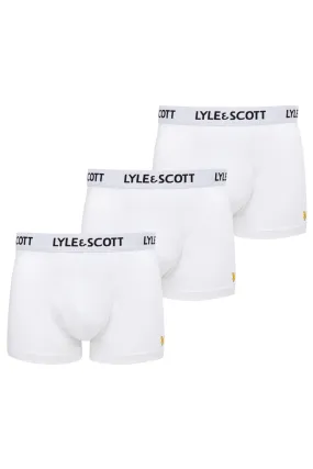 Lyle & Scott 3 Pack Barclay Boxers Shorts White