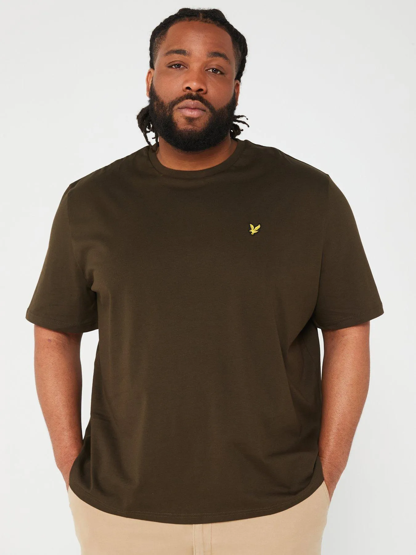 Lyle & Scott Big & Tall Regular Fit Plain T-Shirt - Green