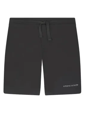 Lyle & Scott Boys Script Embroidered Sweat Shorts - Gunmetal