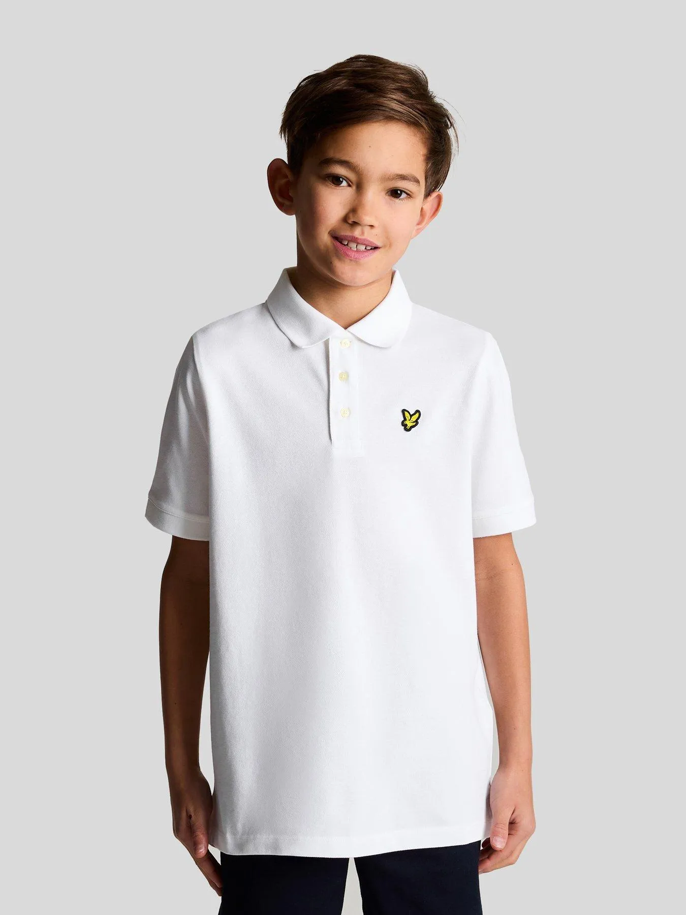 Lyle & Scott Boys Short Sleeve Polo Shirt - White