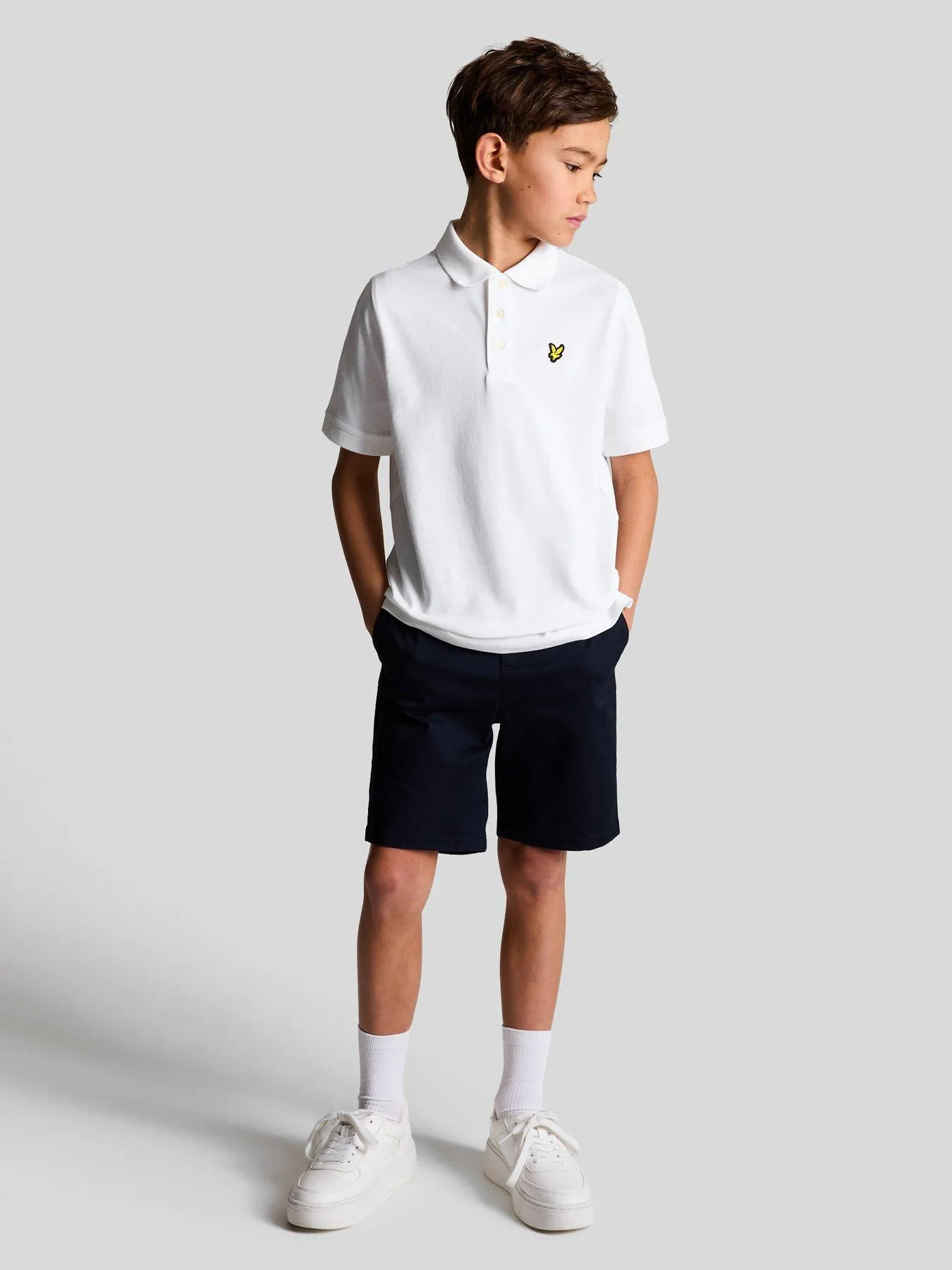 Lyle & Scott Boys Short Sleeve Polo Shirt - White