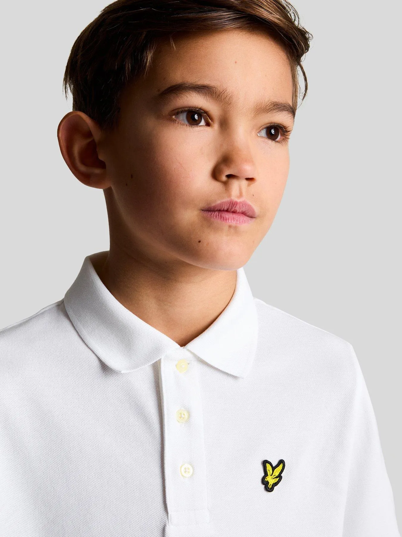 Lyle & Scott Boys Short Sleeve Polo Shirt - White