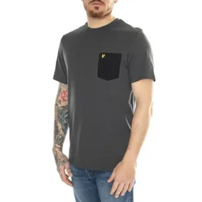 Lyle & Scott Contrast Pocket T-Shirt Gunmetal/Jet Black