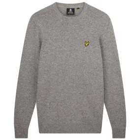 Lyle & Scott Crew Neck Lambswool Mid Grey Marl Blend Jumper