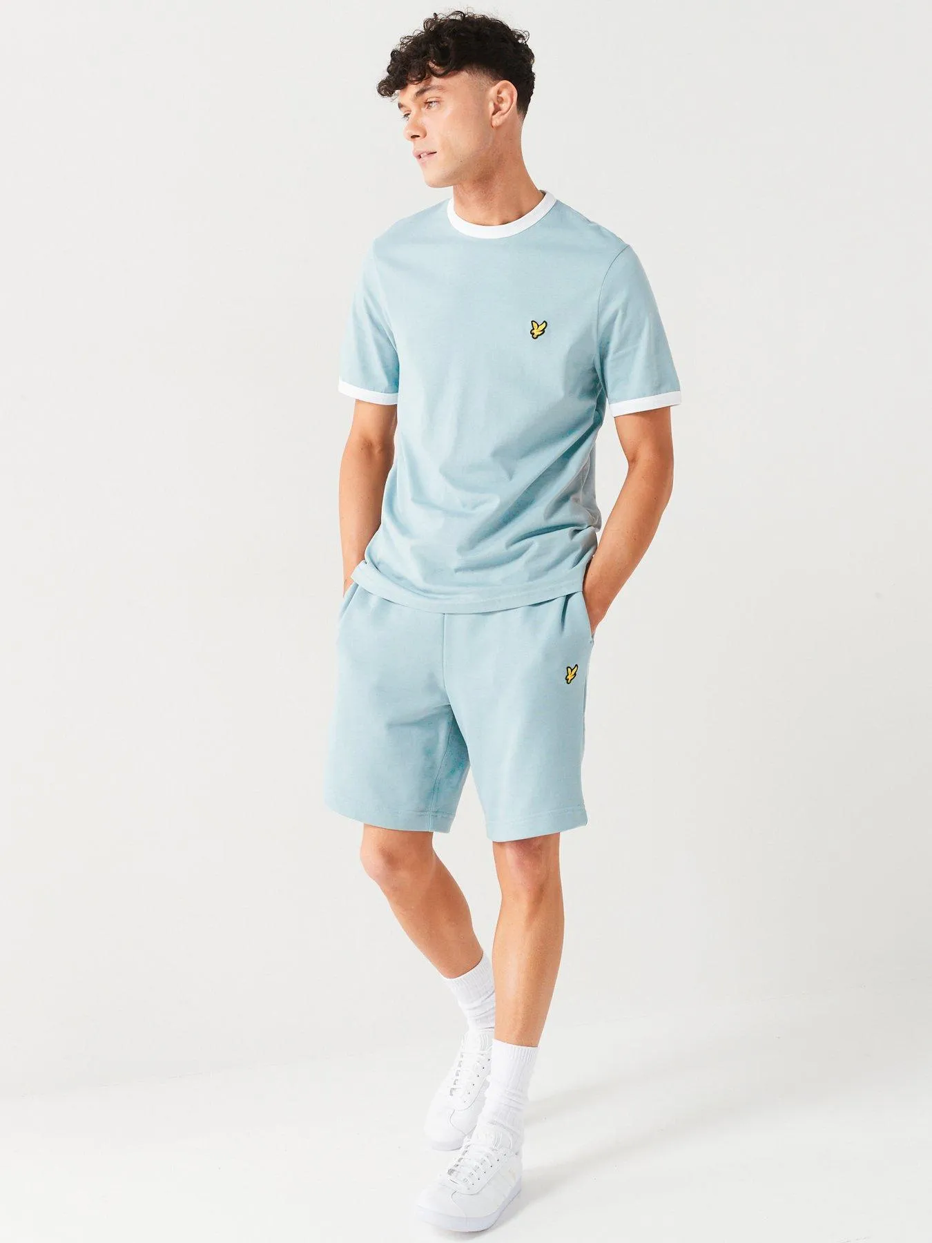 Lyle & Scott Jersey Sweat Shorts - Light Blue