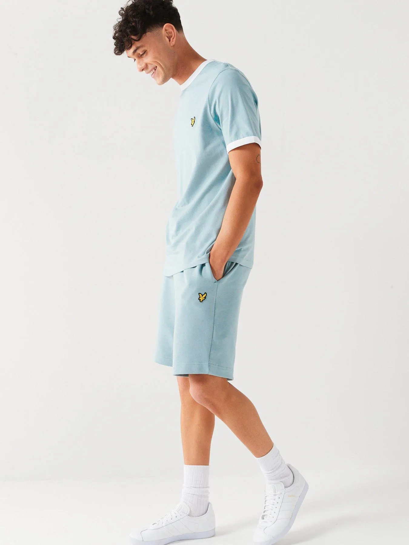 Lyle & Scott Jersey Sweat Shorts - Light Blue