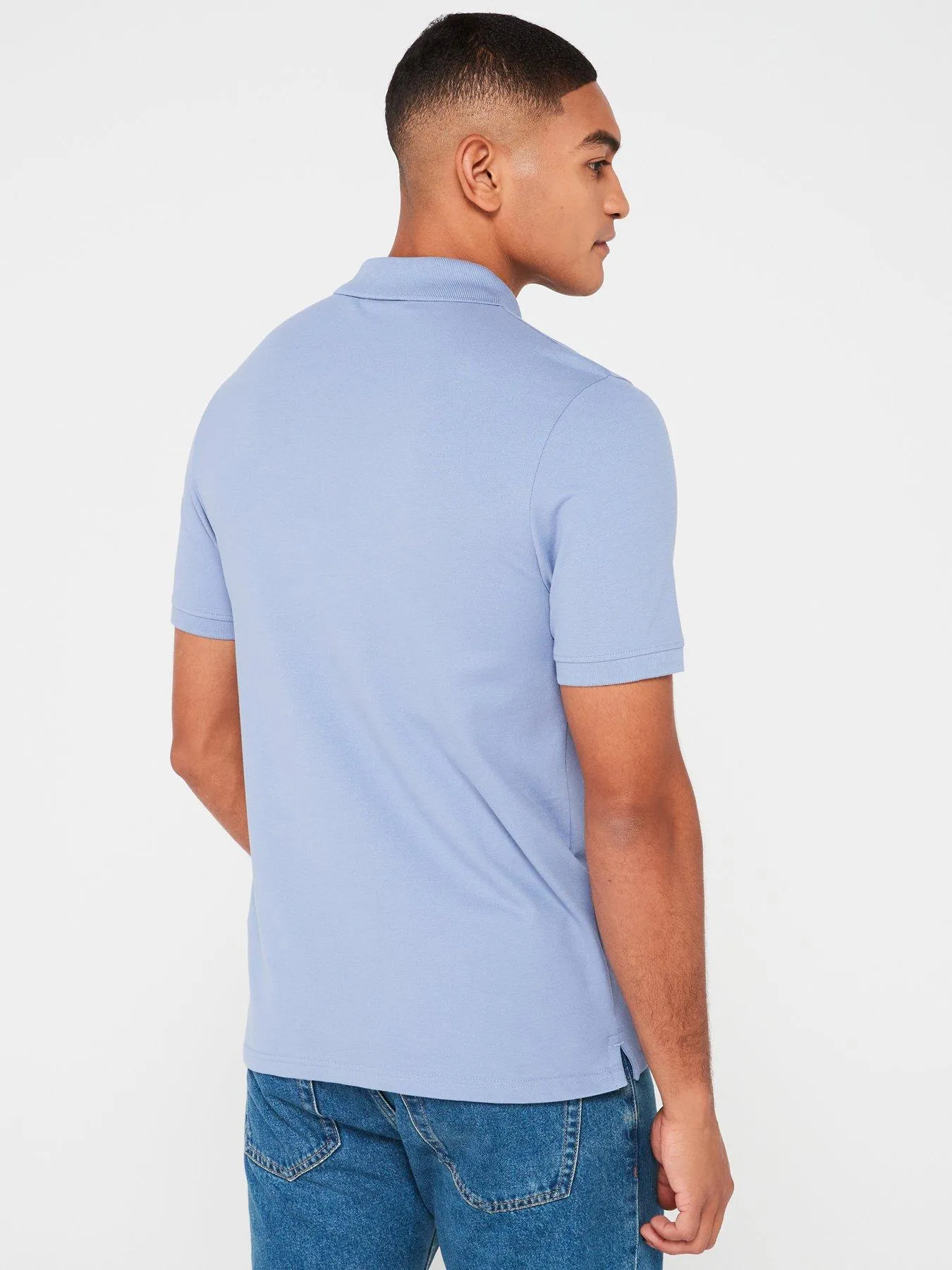 Lyle & Scott Lyle & Scott Short Sleeve Regular Fit Plain Polo Shirt - Light Blue