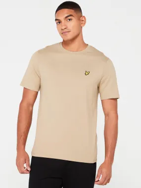 Lyle & Scott Lyle & Scott Short Sleeve Regular Fit Plain T-shirt - Khaki