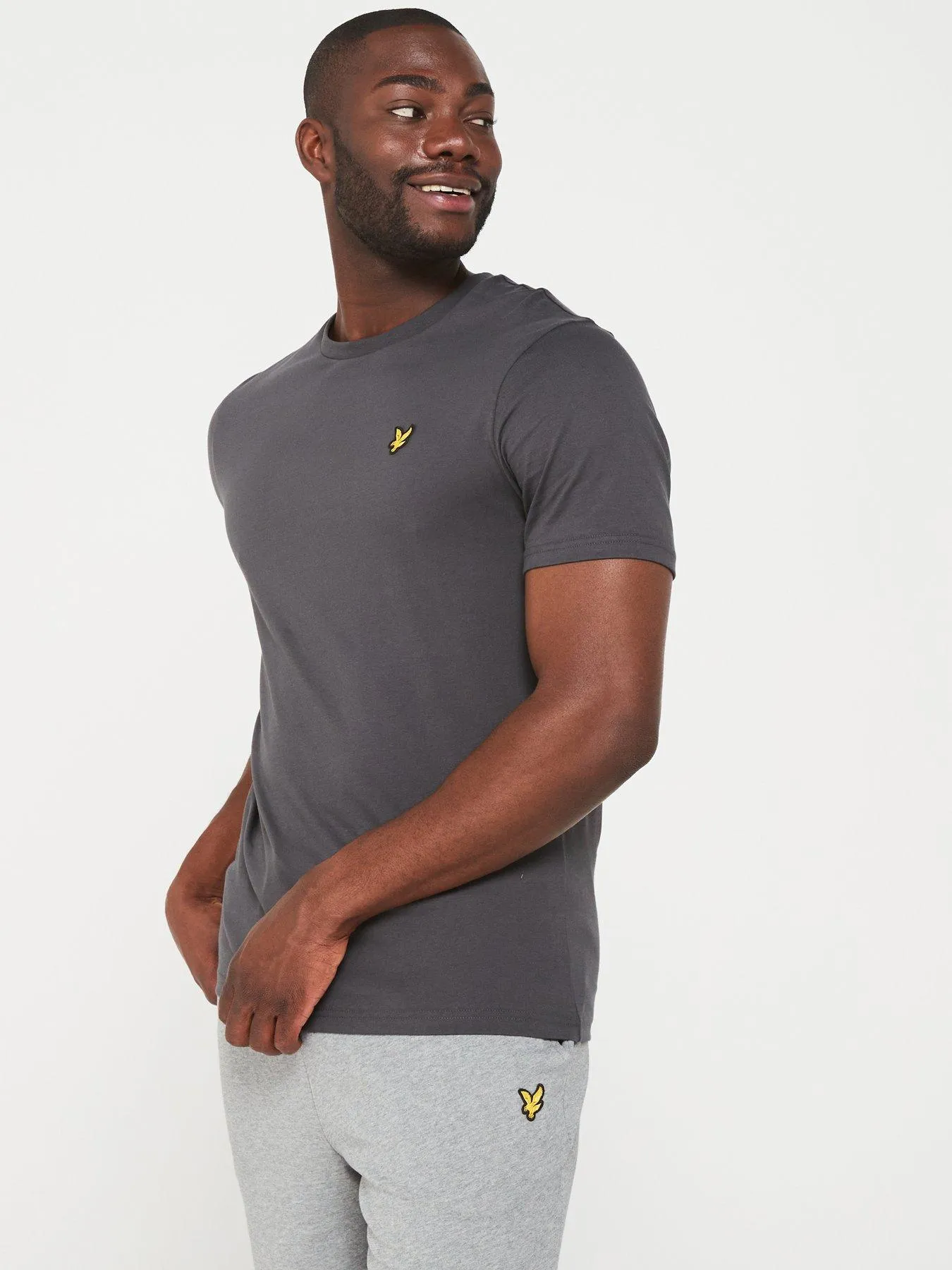 Lyle & Scott Lyle & Scott Short Sleeve Regular Fit Plain T-shirt - Dark Grey