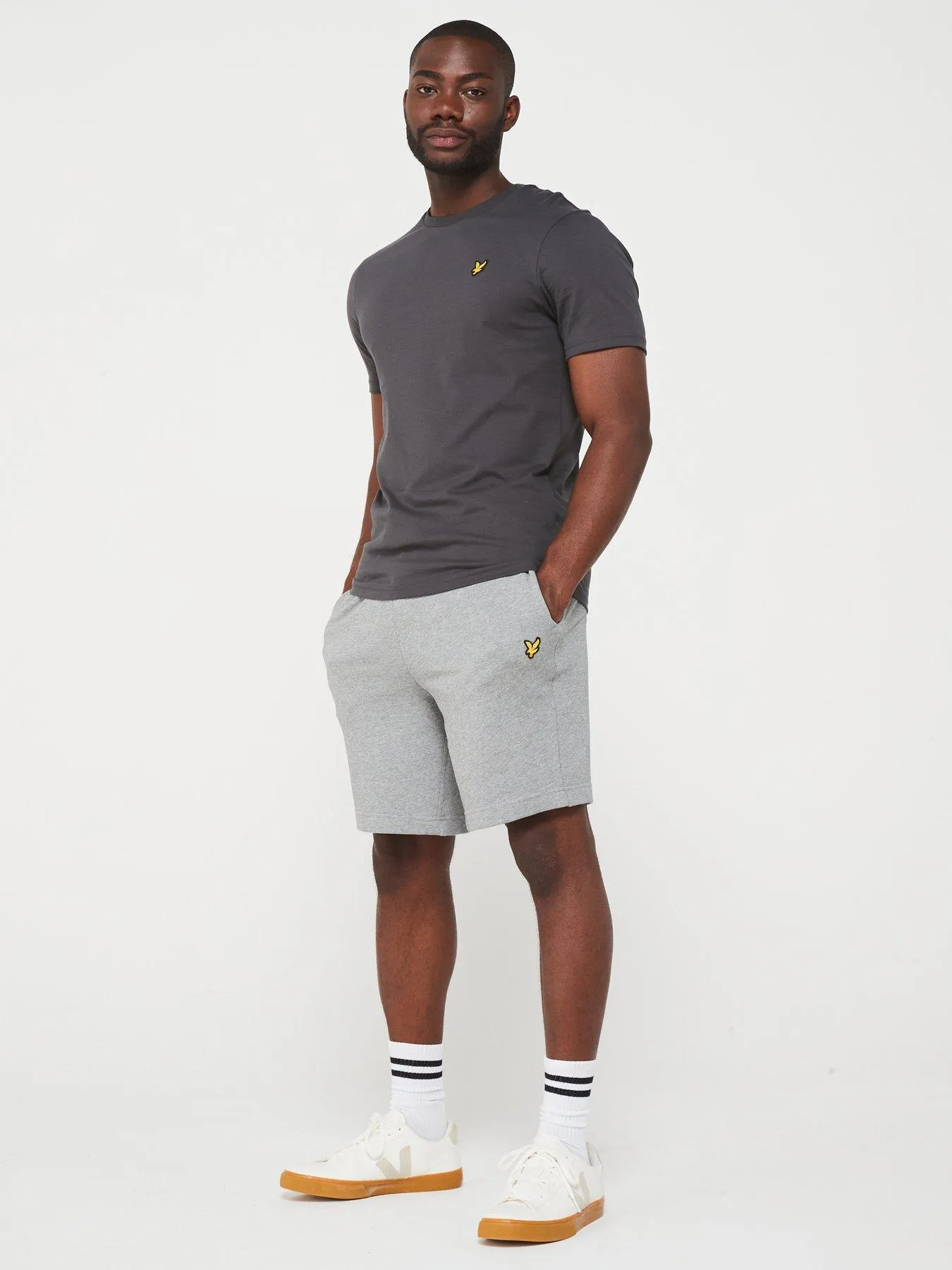 Lyle & Scott Lyle & Scott Short Sleeve Regular Fit Plain T-shirt - Dark Grey