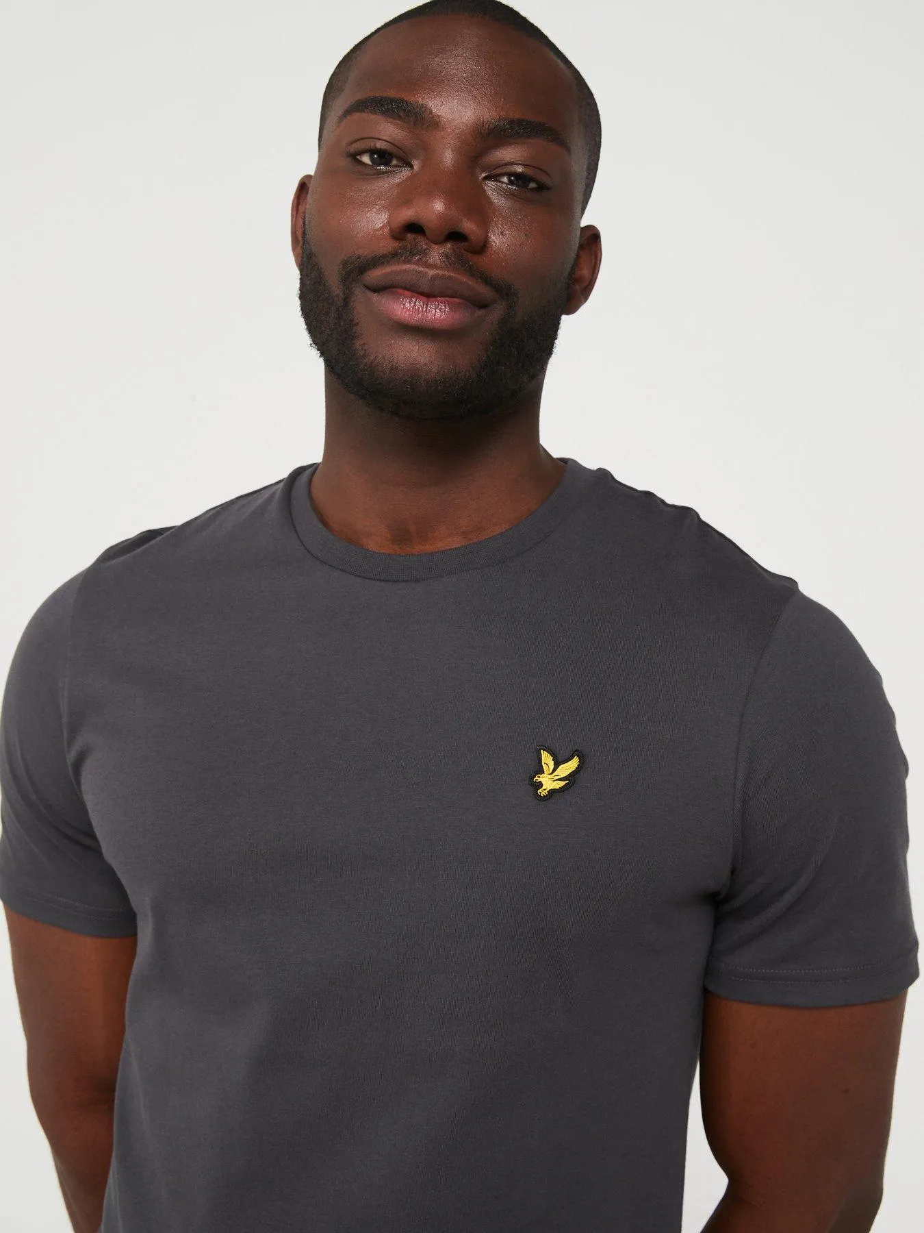 Lyle & Scott Lyle & Scott Short Sleeve Regular Fit Plain T-shirt - Dark Grey