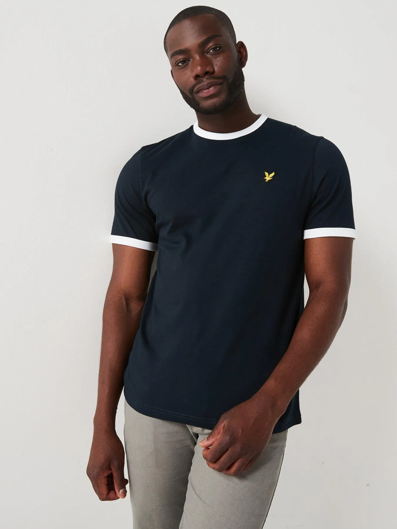 Lyle & Scott Lyle & Scott Short Sleeve Regular Fit Ringer T-shirt - Navy