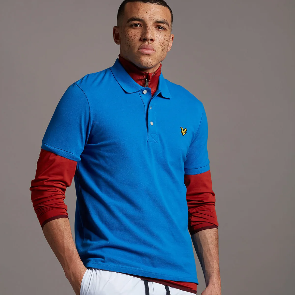 Lyle & Scott Plain Polo Shirt in Bright Cobalt