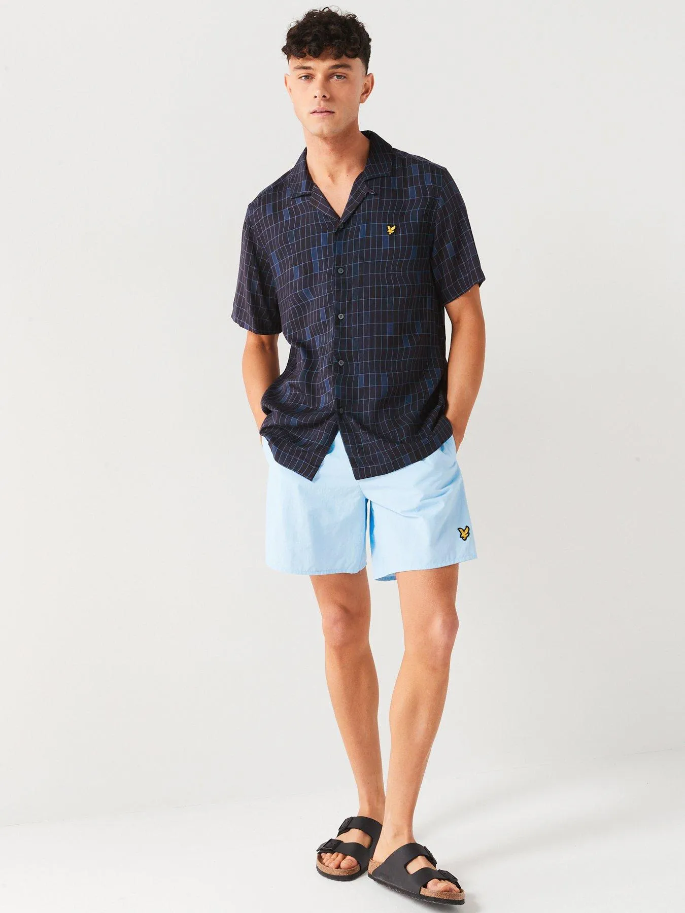 Lyle & Scott Plain Swim Shorts - Light Blue